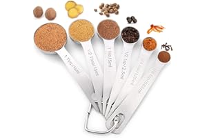 FITWISH Schneespitze Mesure Tasses CuillèRes à Mesurer Measuring Spoons Set Cuillères à Pâtisserie Outils de Mesure de Cuisson pour La Maison, La Cuisine, La PâTisserie, La Cuisine
