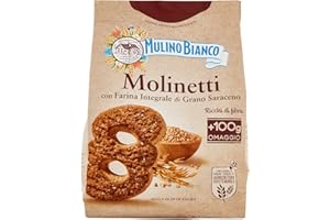 Mulino Bianco Biscotti Frollini Molinetti con Farina Integrale di Grano Saraceno, Colazione Ricca di Gusto, 800 g