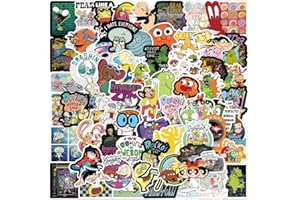 FOCRI 100Pcs 90s Cartoon Stickers, Fun and Cute Stickers for Kids and Teens, Classic Anime Vinyl Waterproof Stickers for Laptops, Bumpers, Skateboards, Water Bottles, Computers, Cell Phones, Journals