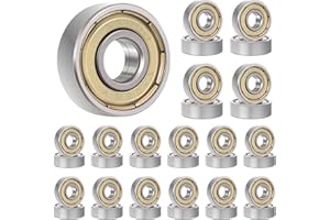 FERRADREND 50 Pezzi 608 ZZ Cuscinetti a Sfera,8 mm x 22 mm x 7 mm Cuscinetto a Sfera con Coperchio Antipolvere in Metallo,ABEC-7 Skateboard Cuscinetto a Sfera,Mini Cuscinetti a Sfera per Skateboard,Scooter