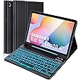 Lively Life Backlit Keyboard Case for Samsung Tab S6 Lite 10.4", Magnetic Detachable Illuminated Keyboard for Tab S6 Lite 10.4" 2020 (SM-P610/P615), 2022 (SM-P613/P619), with Slim PU Case, Black