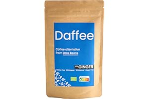 Daffee - Coffee Alternative made from Ground Organic Date Beans | Natural Ginger | Natural Caffeine Free Coffee Replacement – Decaf Coffee Substitute - No CAF | Nutri Score A (125, Grams)