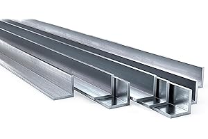 Fabal Aluminium Extruded Angle All Sizes Available, 1M Length 90 Degree Corner Angle, Mill Finish (20mmX20mmX2mm)