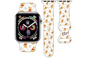 AXCOFYER7 Cartoon-Armband, kompatibel mit Apple Watch, 38 mm/40 mm/41 mm/42 mm/44 mm/45 mm, niedliches Ersatz-Armband für Apple Watch SE2 Serie 9, 8, 7, 6, 5, 4, 3, Silikon-iWatch-Band für Damen und Herren