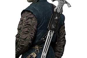 CFHOOAY Mittelalterliche Retro Schwert Schulter rücken Scheide Froschhalter, Schwerthalter Rücken Gürtel Für Erwachsene Männer,Verstellbares Vintage Schwertscheide Lederbezug. Leder Schwert Holster