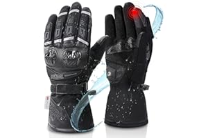 ‎GRAPELET Grapelet Motorradhandschuhe Winter,Winddichte wasserdichte Motorrad Handschuhe für Herren,Touchscreen winterhandschuhe für Outdoor Sportarten