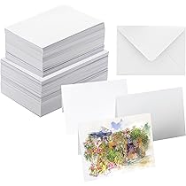 Aquarel Postkaarten Blanko 100% katoen - 40 vellen 300 g/m² zuurvrij premium waterverfpapier, 14,8x10,5 cm A6 | Blanke kaarten voor aquarel, handlettering, ideaal voor wenskaarten en dankbrieven