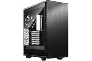 Fractal Design Define 7 Compact Black Brushed Aluminum/Steel ATX Compact Silent Tempered Glass Window Mid Tower Computer Case