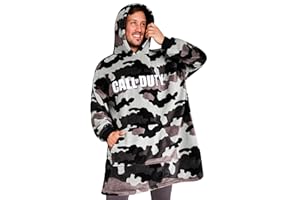 Call of Duty Blanket Hoodie for Men Teens, Camo Wearable Blanket, Fleece Hooded Poncho, Cosy Loungewear, Gamer Gifts for Him