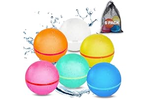 WS WorlsTrend Globos de Agua Reutilizables - Bolas de Agua Recargables Magneticas de Llenado Rápido para Niños y Adultos - Juegos de Verano en el Jardín - Piscina - Playa y Fiestas Acuáticas.