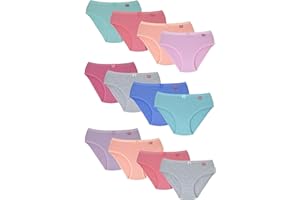 JAST Braguita o Culote Bóxer para Niña de Algodón Licra Muy Suaves. Pack de 8 o 12 Unidades. Tallas 2 a 14 años…