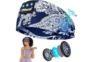 TPFOCUS Auriculares para Dormire Bluetooth Regalo Hombre y Mujer, Sonno Auriculares Banda Deportiva Inalámbrico Recargable Auriculares Bluetooth Dormire para Correr,Viajes y Relax(Azul)