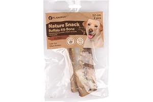 FLAMINGO Snacks para Perros – Costilla de búfalo – 12cm – 120g – Snack Natural y Robusto