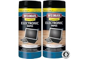 Weiman Electronic Wipes - Non Toxic Safely Clean Your Laptop, Computer, TV, Phone, and Tablet Screens - All Electronic Equipment - Electronic Cleaning Wipes - 30 Count (2 Pack)