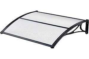 Linea Garden Friend P1327004, Auvent ABS Profondeur 80 Cm, Longueur 100 cm, Noir