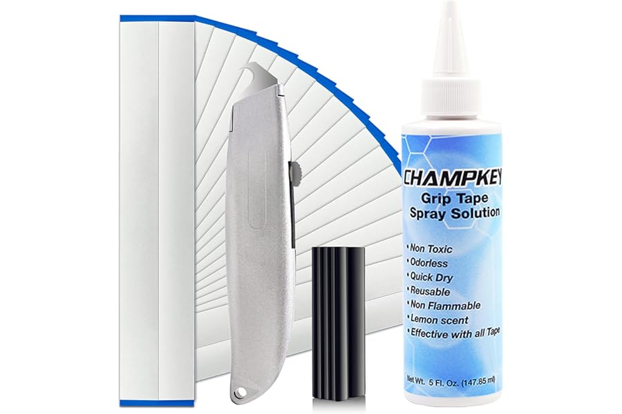 CHAMPKEY Premium Grip Repair Kits for Regripping Golf Clubs | Come with Hook Knife, 15 Professional Tapes, Golf Solvent and Rubber Vise Clamp