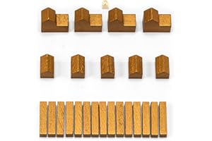 Waldfelsen Wooden figures in various special colours: 4 cities, 5 settlements and 15 streets suitable for the settlers (colour: bronze)