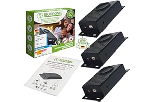 ISOTRONIC Marderschreck Blitz mit Licht LED- Mardersicher mit Blitzlichtfunktion | Ultraschall für Haus, Garage, Auto, Dachboden | Gegen Marder, Mäuse, Ratten | 3er Set