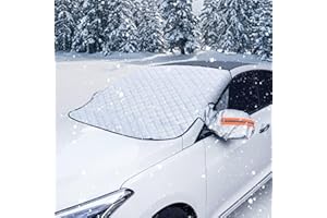 CERIOLL Couverture Pare Brise Voiture, Protection Pare Brise Hiver, Magnétique Bache Pare Brise, Protège Pare Brise Hiver Universelle Bache pour Voiture Contre Soleil Givre Gel Neige