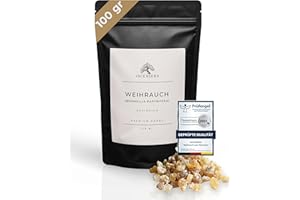 ‎INCENSERA Weihrauch zum Räuchern 100 gr aus Äthiopien, Eritrea Boswellia papyrifera Räucherharz naturreines Räucherwerk Kirchenqualität Incense Weirauch Harz räuchern Frankincense Kirchenweihrauch