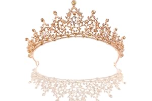 SNOWTAIN Schneespitze Mariage Tiare,Couronne De Mariage DiadèMe Cristal DiadèMe De Princesse Bridal Bandeau Avec Cristal pour Les RepréSentations Sur ScèNe De Noce