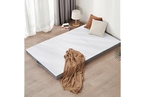 Z-hom - Colchón Plegable 140 x 195 x 10 cm, colchón de Suelo, colchón Plegable de 3 Piezas, Espuma Extra Gruesa, Esponja de Alta Densidad de una dureza H3, Oeko Tex Standard
