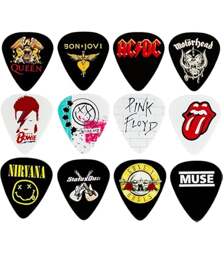 CoolGift Mart Customized Light Up Guitar Pick Holder, Acrylic Electric Guitar Headstock Shaped Pick Holder With Wooden Base, Guitar Accessories Gift For Guitar Players Guitarists