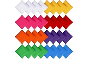 EXTRAPINS 32 Stück Cornhole Säckchen,Wurfsäckchen für Cornhole Spiel,Nylon Sitzsäcke Werfen,Cornhole Bean Bags Wurfspiel für Kinder Indoor Outdoor Spiele(8 Farben)