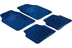 ‎WALSER Walser car rubber mats, metallic checker plate look.