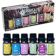 PureAire Essential Oil 6-Pack Gift Set 6x10ml Aromatherapy Diffuser Oil Fragrance Oil 100% Pure Essential Oils for Diffusers for Home Sakura, Jasmine, Ocean, Lily, Rose & Lemon Essential Oils Set