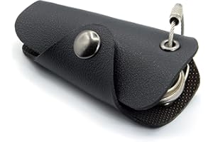 GUGGIARI® PU Leather Key Holder Keyring for Men and Women -Compact 6 Keys Smart Key Holder Wallet - Jingle-Free Key Organiser Keyring