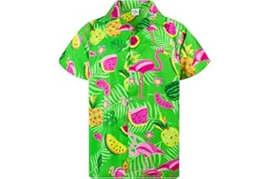 King Kameha Men's Beach-Shirt Short-Sleeve Casual-Button-Down Hawaii-Vacation