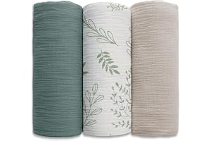 Soarwg Kids Muslin Cloth Baby Swaddle Cloths for Newborns, Pack of 3 Muslin Blanket, Large 95 x 100cm Baby Blanket - Baby Swa