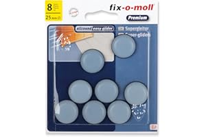 fix-o-moll 3566480 - Set di pattini slittanti per spostare mobili, adesivi, 25 mm, 8 pz.