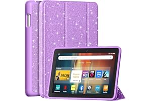 Sonlaryin Slim Soft TPU Back Smart Magnetic Stand Protective Cases, Auto Wake/Sleep, Incompatible with TCL - Dark Purple