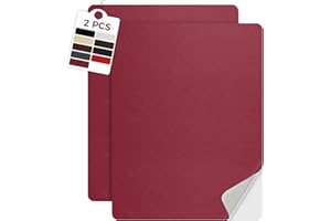 MICTER PU Pelle Adesiva per Riparazioni, 2 Pezzi Patch di Riparazione in Pelle 20x28cm, Toppe per Riparazione Autoadesive per Riparazione per Divano, Sedile Auto, Mobili, Tappezzeria (Rosso Vino)