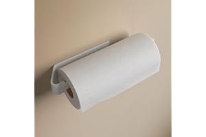 DESIGNFABRIK HAMBURG Design Amburgo Porta rotolo da cucina adesivo | Porta Rotolo di carta da cucina | Porta Rotolo da parete | Portarotolo da cucina bianco