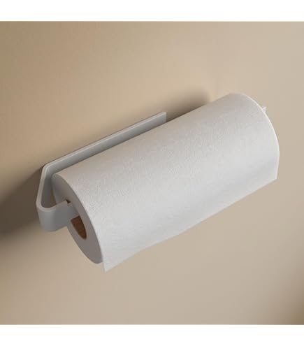 Portarrollos De Cocina Con Rasgado A Una Mano - Para Papel De Cocina Y Film, Montaje Con Adhesivo O Tornillos