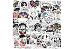 CANVERLENS 50 pezzi lettori di romanzi oscuri adesivi vintage, adesivi estetici per bottiglia d'acqua, laptop, album di ritagli, diario, adesivi in vinile impermeabili per adulti adolescenti