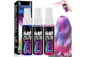 ALLONY 3 Colors Coloured Hair Spray Wash Out Kids, Hair Colour Spray for Kids, Blue Hair spray, One Time Temporary Hair Dye for Party Cosplay Halloween Christmas