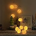 FIG Living Tabla LED String Lights with Plug | 20 Origami Paper Ornaments with Built-in LEDs | 4m Length | Decorative Lights for Home, Balcony, Bedroom & Festive Decor (Warm White)