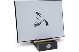 Grand tableau Zen Satori – Peinture à l'eau, pratique de la méditation et de la pleine conscience, comprend (3) pinceaux à eau, fournitures de peinture et d'art, planche à dessin sans encre, cadeau