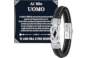 Merclix Regali Per Lui/Nonno/Papà Natale Bracciale Uomo Idee Regalo Uomo Compleanno