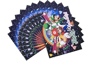 BUT OSWETF 12 Stk Einladungskarten Kindergeburtstag für Super Mario Einladungskarten Kindergeburtstag Mädchen Junge, Super Freunde Kindergeburtstag Einladungskarten Geburtstag für Partyeinladungen Kinder