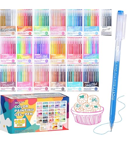 168 Farben Doppelspitze Acrylstifte – Wasserfeste Stifte Für