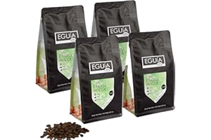 Eguia café en grano natural pack de 4×250 g - No amargo y tostado medio de café arábica de origen etíope