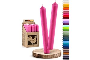 ‎MISS LOVELY Stabkerzen 10 Stück Tafelkerzen durchgehend gefärbt Spitzkerzen für die Tisch-Deko zur Hochzeit Weihnachten & Party Farbe: Pink/Fuchsia/Magenta Höhe:18cm