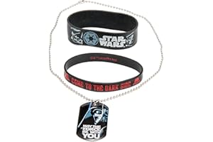 Star Wars Joy Toy 90078 Darth Vader zestaw dla fanów z 2 gumowymi bransoletkami i 1 naszyjnikiem z wisiorkiem w torbie Kylo Ren