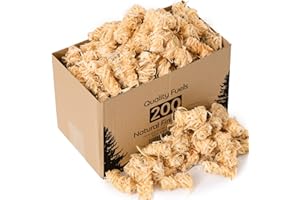 Neviland Natural Firelighters, 200 Pack Fire Lighters for Wood Burners, Quick Wood Wax BBQ Fire Starters, Ideal for Stoves, Barbecue, Fire Pit, Pizza Oven