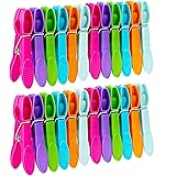 Boao 48 Pieces Washing Line Pegs Clothes Pegs Strong Clothes Pegs Clothespin Clothes Clips Firm Grip Soft Plastic Laundry Peg